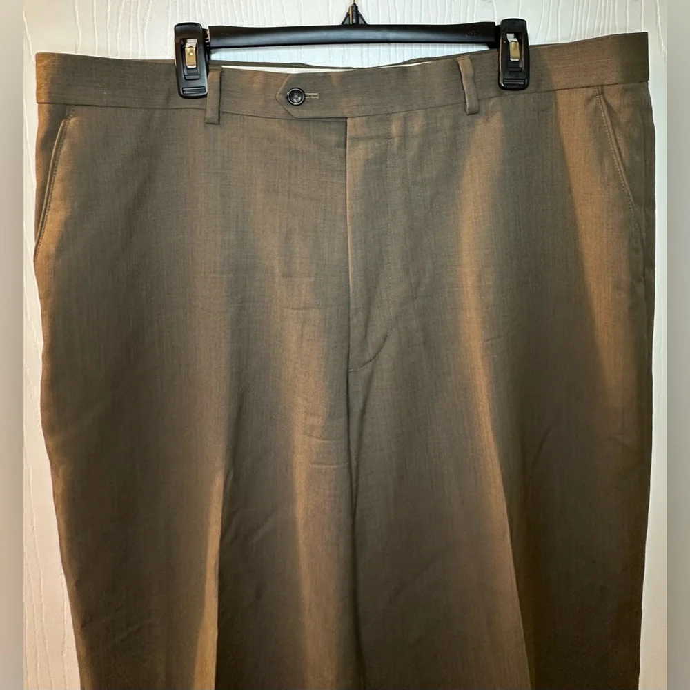 Pronto-uomo brown casual dress business pants‎ men’s 40 Inseam 30.5” 100% wool